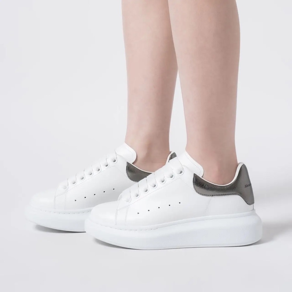 Alexander McQueen Oversized Metallic Leather Sneakers